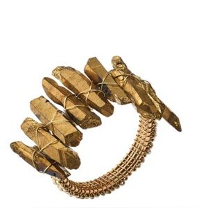 NEW KIM SEYBERT RADIANT GOLD NAPKIN RINGS NO TAGS SET OF 2